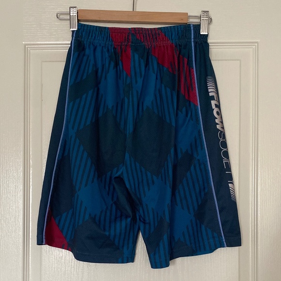 Flow Society Boys Lacrosse Shorts teal Maroon lax youth xl - Picture 4 of 7